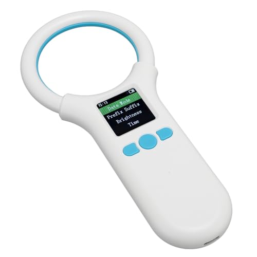 Haustier Mikrochip Lesescanner, Zweifrequenz EMID FDX B ISO 11784/11785 Tierchip ID Tag Scanner mit 1,44 Zoll TFT Bildschirm, 500 Datensätze Datenspeicherung von Bewinner