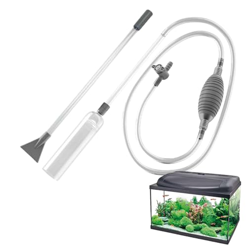 Bexdug Aquarium-Reinigungsset, Aquarium-Vakuum-Kiesreiniger - 2-in-1-Siphonpumpe für Aquarien - Einstellbarer Wasserdurchfluss, 9,84 Fuß Langer Schlauch, Schnellpumpen-Aquarium-Reinigungsset, von Bexdug