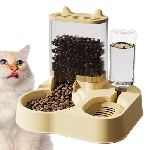 Bexdug Automatischer Hundefutterspender Katze Wasserspender Futter Haustier Futterspender Katze Leckerli Spender Große Kapazität Automatischer Futterspender Hundefutterschale Haustierbedarf von Bexdug