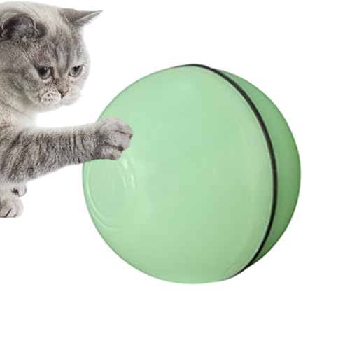 Bexdug Automatischer Katzenball, elektrischer Katzenballspielzeug,Beleuchtung Übungsball - Agile bewegende interaktive automatische Kätzchen -Entspannungsspielzeug für gelangweilte Innenkatzen von Bexdug