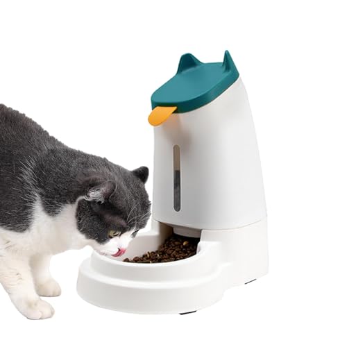 Bexdug Automatischer Katzenfutterautomat, automatischer Wasserspender für Haustiere | Schwerkraftgesteuerter Futter- und Spender,Wiederverwendbarer Katzenwasser- und Futterspender für mittelgroße von Bexdug