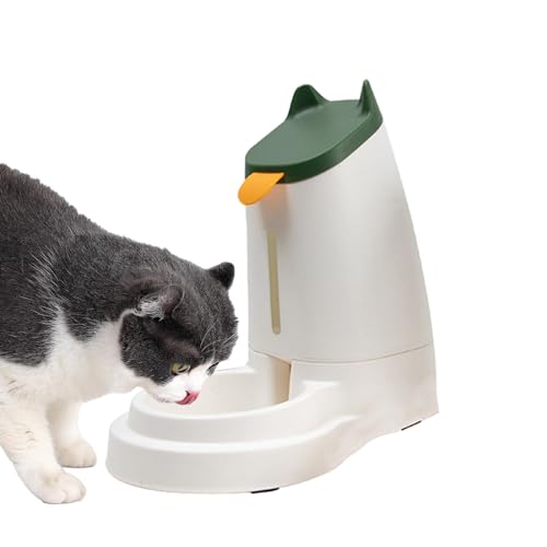 Bexdug Automatischer Wasserspender für Haustiere, Futterspender für Katzen, Katzenfutterspender - Schwerkraftgesteuerter Futter- und Spender,Wiederverwendbarer Katzenwasser- und Futterspender für von Bexdug