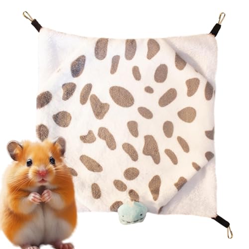 Bexdug Hamster-Hängematte, Eichhörnchen-Käfignest, warme Baumwolle, Winterschlafhaus, gemütliches Kleintierbett für kleine Tiere, zum Schlafen und Spielen von Bexdug