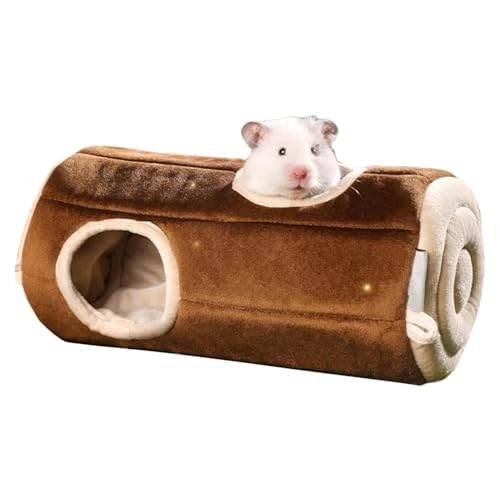 Bexdug Hamsterkäfig-Verstecke, Guinea-Bett - Kleintier-Röhrenkäfighaus - Guinea-Tunnelhaus, Hauskissen-Fleecehütte, Kleintierkäfig, doppelseitiger Samt, warmes Fleece, entzückende Form für von Bexdug