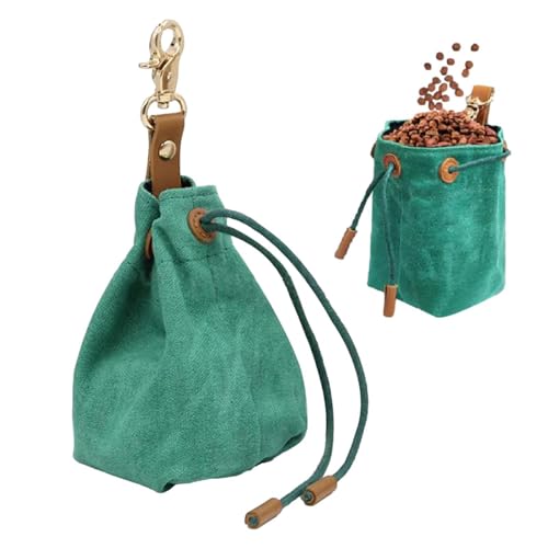 Bexdug Hundetrainingsbeutel, Hundeleckerli-Trainingsbeutel,Tragbare Hundetrainings-Leckerli-Tasche aus | Kordelzug-Design, wasserdichte Snacktasche mit Metallhaken zum Klettern, Einkaufen, Outdoor, von Bexdug