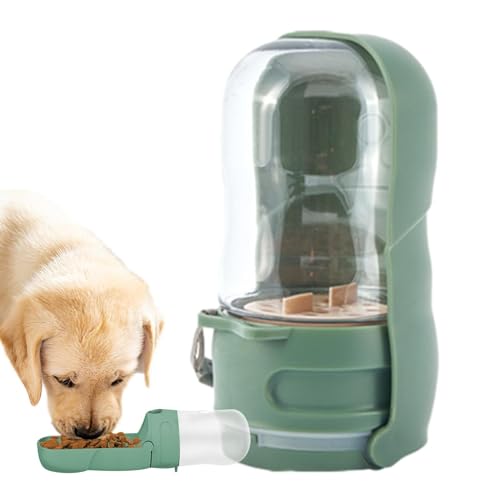 Bexdug Hundewasserflasche Lebenstelbehälter, Hundereisen Wasserflasche Spender,2 in 1 Haustier liefert Trinken - Animal Feeding Supplies, Haustier Spender, Reisezubehört von Bexdug