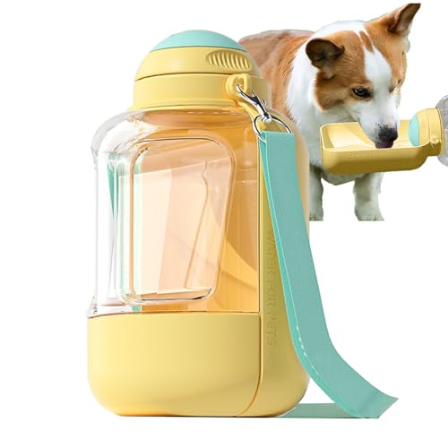 Bexdug Hundewasserflasche tragbar, Wasserflasche für Hunde - Auslaufsichere Hundewasserflasche in Lebensmittelqualität mit großem Fassungsvermögen,Tragbarer, innovativer Trinkflaschen-Wasserspender von Bexdug