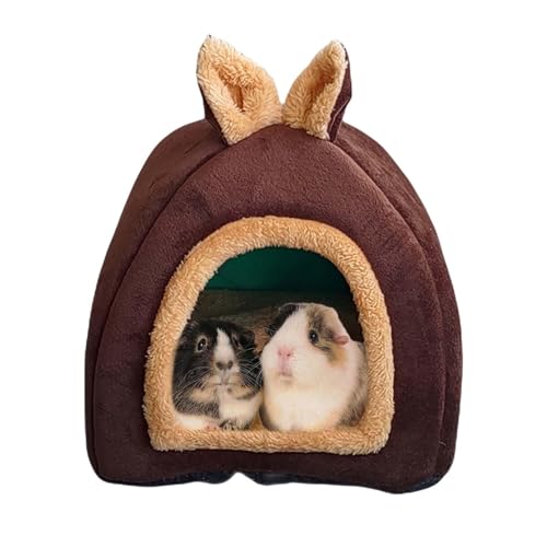 Bexdug Igelbett,Hamsterhütte,Winterhamsterfell - Abnehmbares, bequemes kleines Haustierhaus, rutschfestes Bunny Habitats-Bett, gemütlich für kleine Tiere zum Schlafen und Spielen von Bexdug