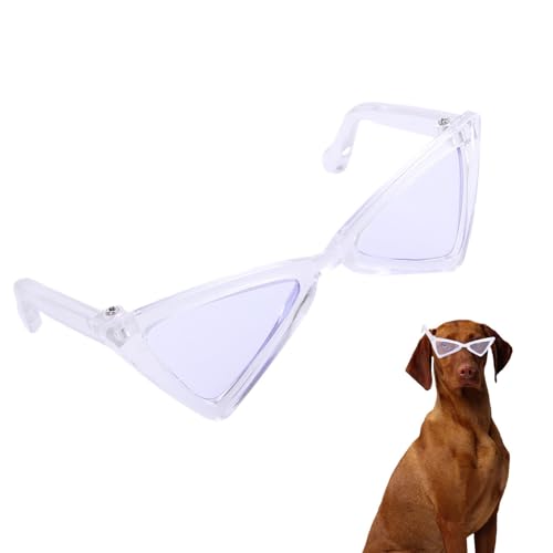 Bexdug Katzen-Sonnenbrille – lustige Dreieck-Sonnenbrille für Haustiere, leichte Hunde-Cosplay-Brille, Tier-Kostüm-Brille für Fotografieren, Ausflüge von Bexdug