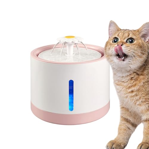 Bexdug Katzen-Wassernapfspender | 2L Welpen-Wasserspender mit LED-Wasserstandsfenster | Wiederaufladbare Hunde Trinkwasserschalen | Automatische Bewässerungsschale Zubehör für Katzen, Hunde, mehrere von Bexdug