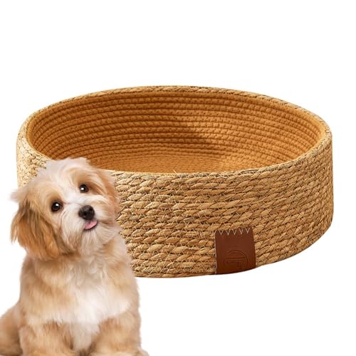 Bexdug Katzenkorbbett,Rattan-Katzenbett | Katzenkratzbett, Rattangeflecht, Katzenliege | Gemütliches Kätzchenbett, Hundebett aus Weidengeflecht, Katzenkorb für Kaninchen, kleine Haustiere, Katzen, von Bexdug