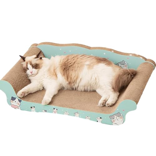 Bexdug Katzenkratzsofa | Kätzchen-Kratzbrett – Katzenkratzer für Indoor-Katzen, Lounge-Couch, Katzenkratzbett, verhindert Möbelschäden von Bexdug