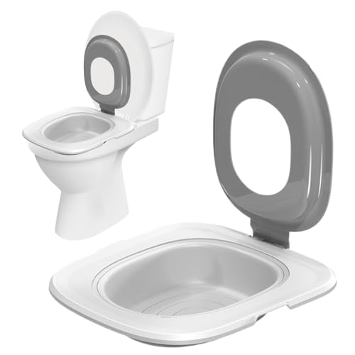 Bexdug Katzentoilettensitz | Toilettentoiletten-Trainer - Umweltfreundlicher Toilettentoiletten-Trainer, wiederverwendbare Sandkastenmatte Katzentrainer für hygienische Haustierreinigung von Bexdug