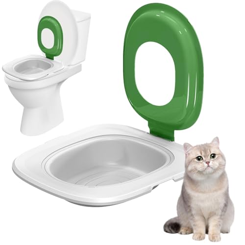 Bexdug Katzentoilettentraining – Tragbare Katzentoilette | Kätzchen-Töpfchen-Zugsystem, wiederverwendbarer Haustier-Toilettentrainer zum Unterrichten der Katze, die Toilette zu benutzen von Bexdug