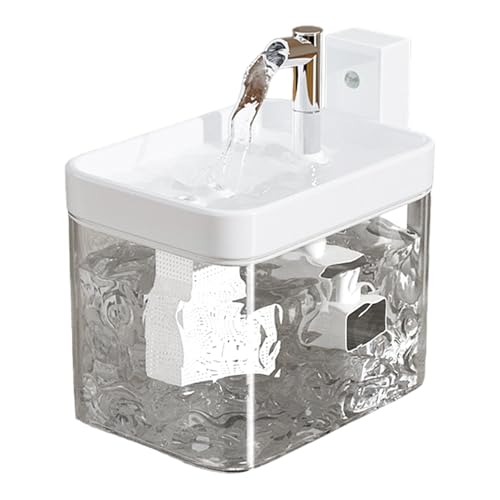 Bexdug Katzenwasserbrunnen,Automatischer Katzenwasserbrunnen, 1,5 l Wasserbrunnen für Katzen im Innenbereich, Automatischer Wasserspender für Katzen und Hunde, Pumptrinkbrunnen für Haustiere, von Bexdug