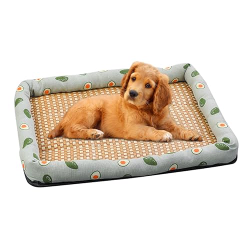 Bexdug Kühlkissen für Hunde, Kühlmatte für Haustiere,Rattan-Sommerkühlmatte für Haustiere | Hundebettmatten für Crate Kennel Bed Sofa, Schlafmatte für Hunde und Katzen, Heimtierbedarf von Bexdug