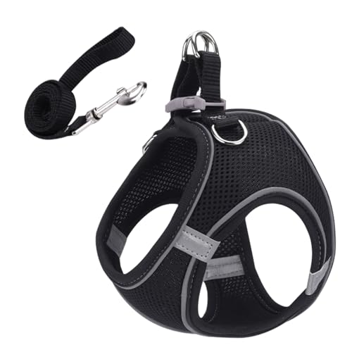 Bexdug Reise Katzengeschirr, Weiches Mesh-Geschirr Mit Reflektierenden Sicherheitsstreifen, Größen S M L Für Wanderungen Training Reisen Outdoor Bexdug Reise Katzengeschirr, Weiches Mesh-Geschirr Mit Reflektierenden Sicherheitsstreifen, Größen S M L Für Wanderungen Training Reisen Outdoor von Bexdug
