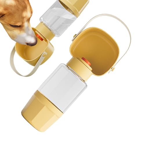 Bexdug Reise-Wassernapf für Hunde | Outdoor-Fütterung Trinkflasche Haustier 2-in-1 | Futter- und Wasser-Organizer Schüssel Tragbare Haustier-Futterspender für Camping, Wandern, Spazierengehen von Bexdug