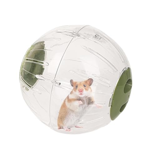 Bexdug Rennmaus-Ball, Hamster-Gymnastikball - Durchsichtiger, tragbarer Lauf-Gymnastikball - Leise Meerschweinchen-Bälle zum Laufen beim Training, Katzen-Hamster-Ball-Zubehör, Ball-Spielzeug, von Bexdug