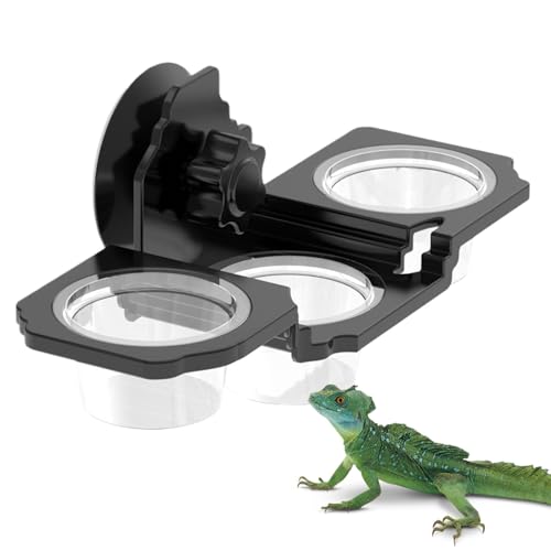 Bexdug Reptilien-Futterstelle | Reptilien Wasserschale - Saugnapf-Futterspender Terrarium Zubehör Fütterungsschale Für Schildkröten Bartagamen Chamäleons Vogelspinnen Schlangen Bexdug Reptilien-Futterstelle | Reptilien Wasserschale - Saugnapf-Futterspender Terrarium Zubehör Fütterungsschale Für Schildkröten Bartagamen Chamäleons Vogelspinnen Schlangen von Bexdug