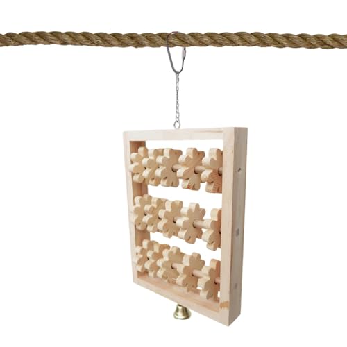 Bexdug SALAKEET HOLKEN Toy, hölzerner Vogelkauen Spielzeug, Naturholzkäfig -Bissspielzeug, Natürlicher Käfig Kaublock für Lovebirds Chinchilla Finch Cockatiels von Bexdug