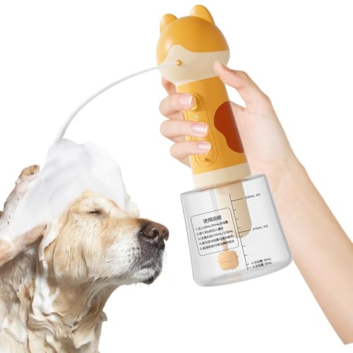 Bexdug Schaumseifespender für Hunde, Elektrikschild Shampoo -Spender für Hund | Hunde Elektrische Schäppchen Shampoo -Spender Cartoon - Automatische Katzenbadung wiederaufladbare Seifensprühgerät für von Bexdug