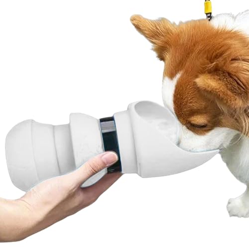 Bexdug Tragbare Hund Wasserflasche, Reise Futterspender Hundeflasche, Faltbare Haustier Wasserflasche, Futterbehälter Hund Trinkflasche für Katzen Hunde Spazierengehen, Camping, Reisen von Bexdug