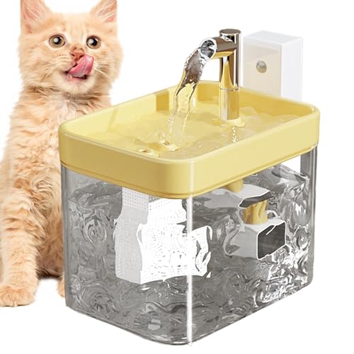 Bexdug Trinkbrunnen für Katzen, Trinkbrunnen für Katzen - 1,5 l Wasser-Katzenbrunnen - Automatischer Wasserspender für Katzen und Hunde, Hundewasserspender mit leiser Pumpe für den Innen- und von Bexdug