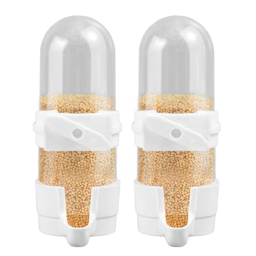 Bexdug Vogelkäfig -Feeder, automatischer Vogelfutterlein, 200 ml leckdes Sichtmeilenfutterset von 2, Vielseitiger Lebensmittelspender für Papageien Cockatiels Grus Bexdug Vogelkäfig -Feeder, automatischer Vogelfutterlein, 200 ml leckdes Sichtmeilenfutterset von 2, Vielseitiger Lebensmittelspender für Papageien Cockatiels Grus von Bexdug