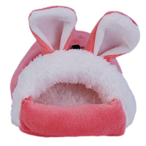 Bexdug Warmes Bett für Hamster im Winter - Mini-Tier-Haustier-Versteck, kleine Tiere, Schlafhöhle, Baumwollnest - Niedliches, rutschfestes Hamster-Schlafnest für Kleintiere, für Zwerghamster von Bexdug