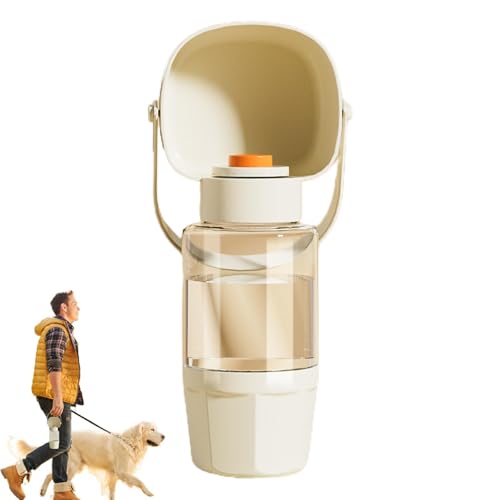 Bexdug Wasserflasche für Gassi gehende Hunde, multifunktionaler, fütterbarer Trinker - Gehender Welpentrinker,Hängender Trockenfutter-Wasserspender für Hunde zum Spazierengehen, Camping, Zuhause, von Bexdug