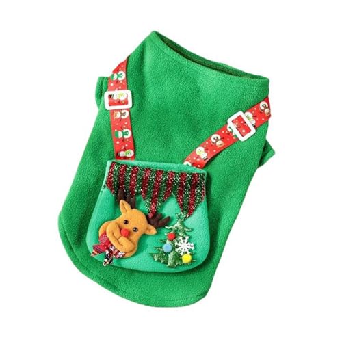 Bexdug Weihnachts-Hundekleidung, Weihnachts-Hundekostüm, Haustier-Weihnachtskleidung mit Rentier-Rucksack, Haustier-Pullover-Kleidung, Festival-Katzenkostüme von Bexdug