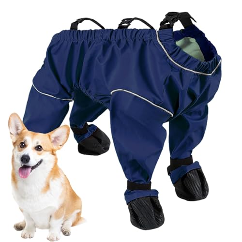 Bexdug wasserdichte Hundestiefel mit Hosenträgern,Hunde-Hosenträgerstiefel - Anti-Rutsch-Stiefel für Hunde,Verstellbare Strapsstiefel, rutschfeste Stiefel, wasserdichte Hundeschuhe, Leggings, von Bexdug