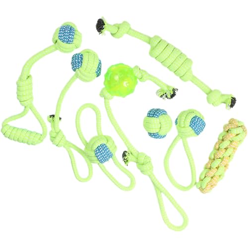 Cotton Pet Pull Toy, Hundeseil | Hundeseil Welpe Teether Pet Tauziehen 8 Stücke,Knotenschlepper, Innen im Freien, tragbare Kauenspielzeug für Reisen, Parkspaß von Bexdug