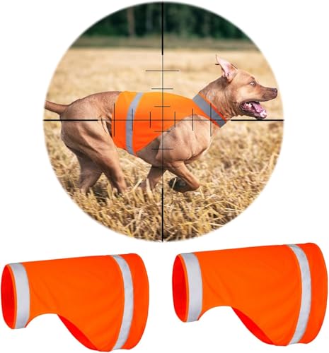 2 PCS Dog Reflective Vest for Hunting, Warnweste Orange für Hunde, Sicherheits-reflektierende Hundeweste für die Jagd - Sicherheits-Hundeweste Hält Hunde Sichtbar für Nächtliche Spaziergänge, L von BiPawTi