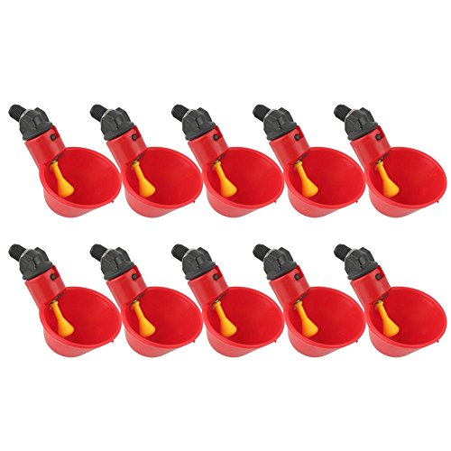 10 PCS Geflügel Wasser Trinkbecher Trinker Feeder für Vieh Hühner von Shanrya