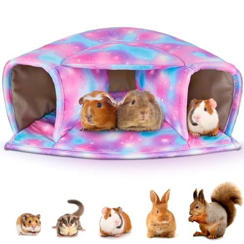 Bienbee Meerschweinchen-Versteck Waschbares Meerschweinchenhaus, gemütliches Meerschweinchenbett mit rutschfestem Design, Meerschweinchentunnel für kleine Haustiere, Kaninchen, Hamster, Chinchilla, von Bienbee