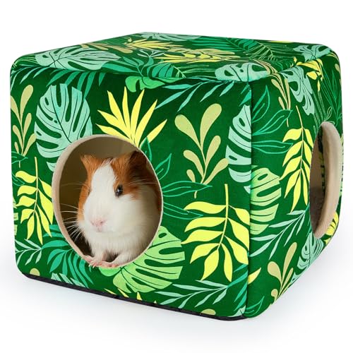 Bienbee Meerschweinchenversteck Waschbares Meerschweinchenhaus, gemütliches Meerschweinchenbett für kleine Haustiere, Hasen, Hamster, Chinchilla, Meerschweinchen, Zubehör, grünes Blatt Bienbee Meerschweinchenversteck Waschbares Meerschweinchenhaus, gemütliches Meerschweinchenbett für kleine Haustiere, Hasen, Hamster, Chinchilla, Meerschweinchen, Zubehör, grünes Blatt von Bienbee