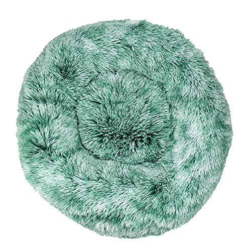 Bienwwow Jb3green Hundebett/Katzenbett, Kunstfell, rund, bequem für kleine, mittelgroße und große Hunde, sehr weich, beruhigendes Bett, selbstwärmend, 60 cm von Bienwwow