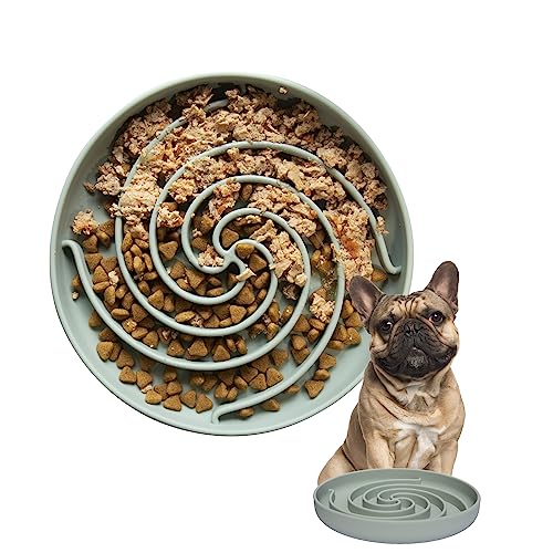 Bifeaw Puzzle-Napf für Hunde – Silikon, langsame Futternäpfe für gesundes Essen – Welpen, langsames Füttern, rutschfestes Design, spülmaschinenfest, mikrowellengeeignet von Bifeaw