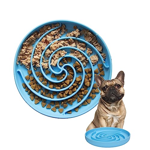 Bifeaw Puzzle-Napf für Hunde – Silikon, langsame Futternäpfe für gesundes Essen – Welpen, langsames Füttern, rutschfestes Design, spülmaschinenfest, mikrowellengeeignet von Bifeaw