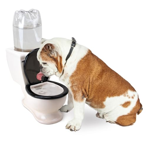 BigMouth Inc The Toilet Wasserschale für Haustiere, Keramik, fasst 2 l Flasche, lustiger Napf für Hunde und Katzen von BigMouth