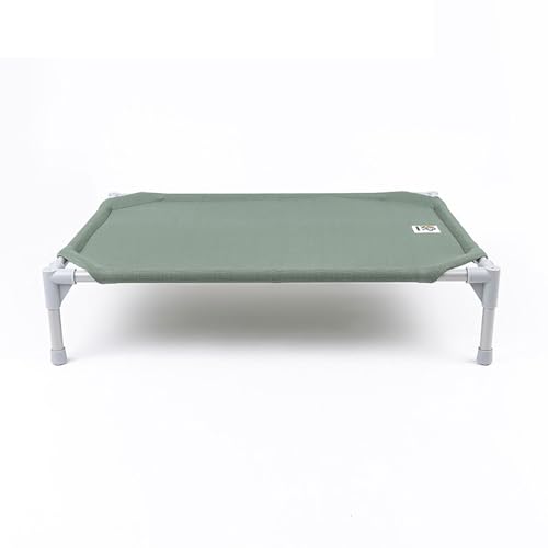 Haustier-Schlaf-Bett - Breathable, Feuchtigkeitsbeständiges Angehobenes Erhöhtes Hundebett Für Mittlere Bis Große Hunde, Leicht Zu Reinigendes Abnehmbares Gewebe,Light Green,L von Bigcan