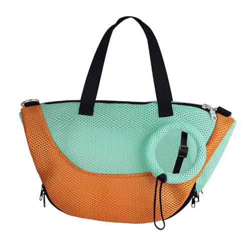 Bigougem Entspannendes Katzenbadzubehör, Check-Up-Tasche, tragbar, Fellpflege, Baden, atmungsaktives Netz-Design, verstellbarer Streifen, langlebiger Griff, Orange von Bigougem