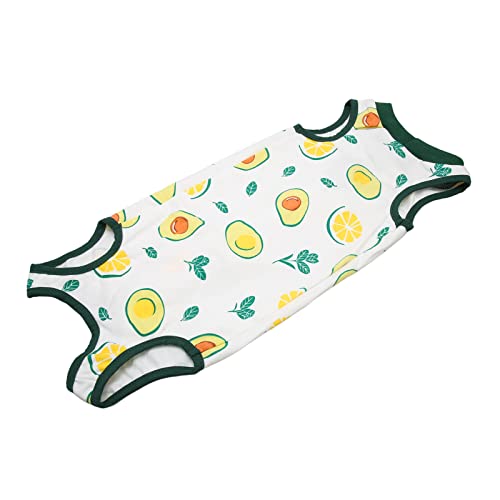 Biitfuu Katzen-Erholungsanzug, Avocado-Print, Kätzchen, Chirurgischer Ganzkörperanzug, Elastische Baumwolle, Angenehm für Hautkrankheiten (XL) von Biitfuu