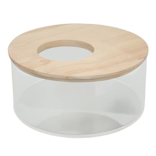 Biitfuu Sand-Badebox für Kleintiere, Runde Shap Pet Sand Box Transparentes Acryl Sandbad für Hamster Mäuse Lemming Rennmäuse oder Andere Kleine Haustiere von Biitfuu