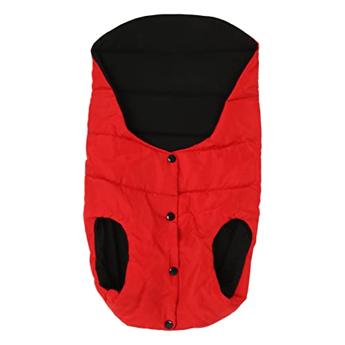 Biitfuu Winterjacke für Haustiere, Roter Wintermantel für Hunde, Bequemer Haarschutz, Warm für den Herbst, für Mittelgroße Hunde (2XL) von Biitfuu