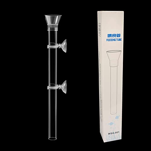 Bilindasly 200mm Acrylic Aquarium Shrimp Feeding Tube Aquarium Clear Fish Food Feeder Tube for Fish Tank with 2pcs Suction Cups von Bilindasly