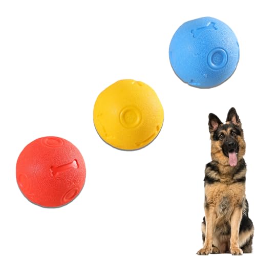 Billowvolve 3 Stück Hundeball Ball mit Schnur Hund, Hunde Wurfball Naturkautschuk Interaktiver Hundespielzeug mit Seil Weich Und Flexibel Dog Spielzeug von Billowvolve