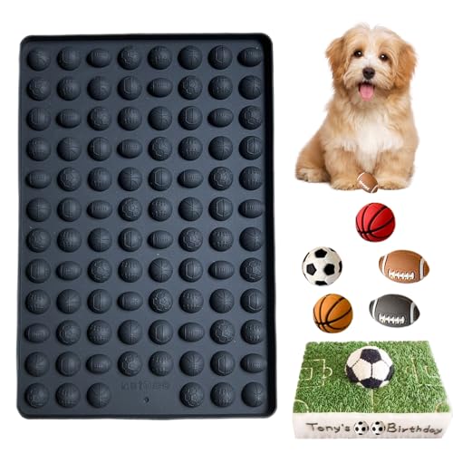 1 Stück Backmatte Hundekekse,Biluer Backmatten für Hundeleckerlies Sphäre(1,8cm) 94 Löcher Hundebackmatten Silikon Hundekekse Backform für die Zubereitung von Leckerlis für Haustiere von Biluer